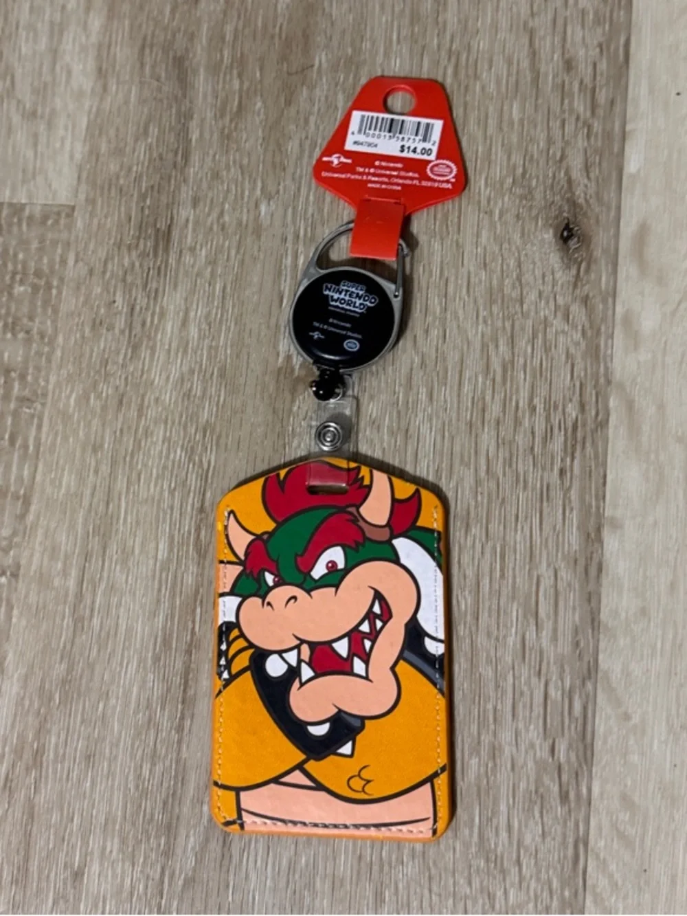 Nintendo Bowser Badge Reel and Holder from Universal Studios